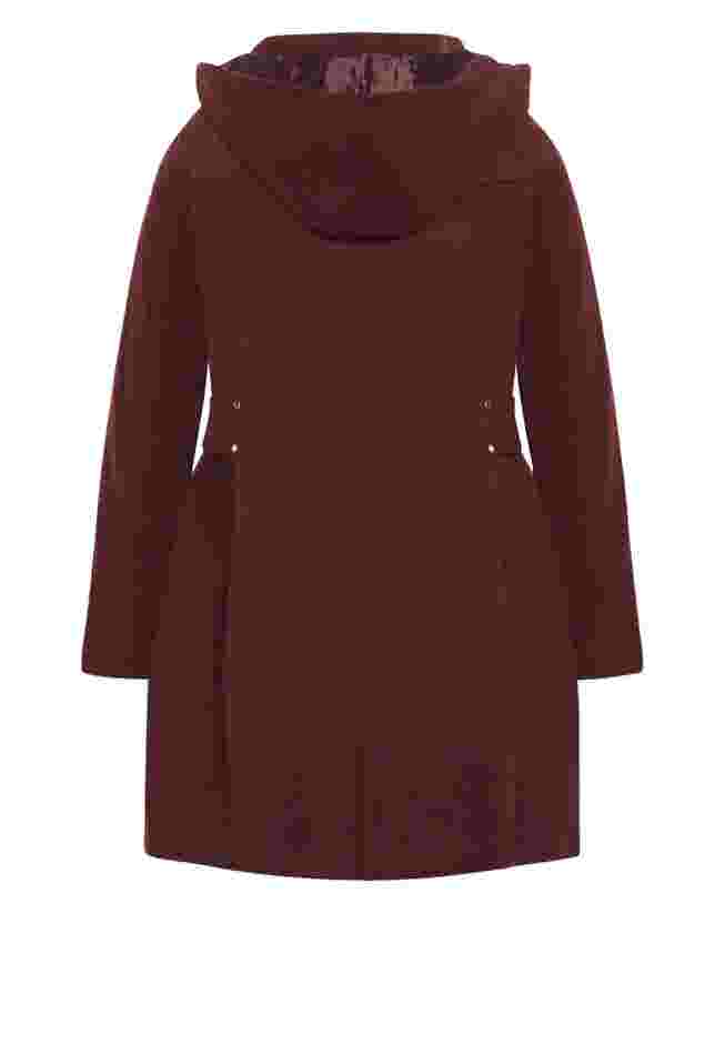 Faux Wool Plain Coat image number 5