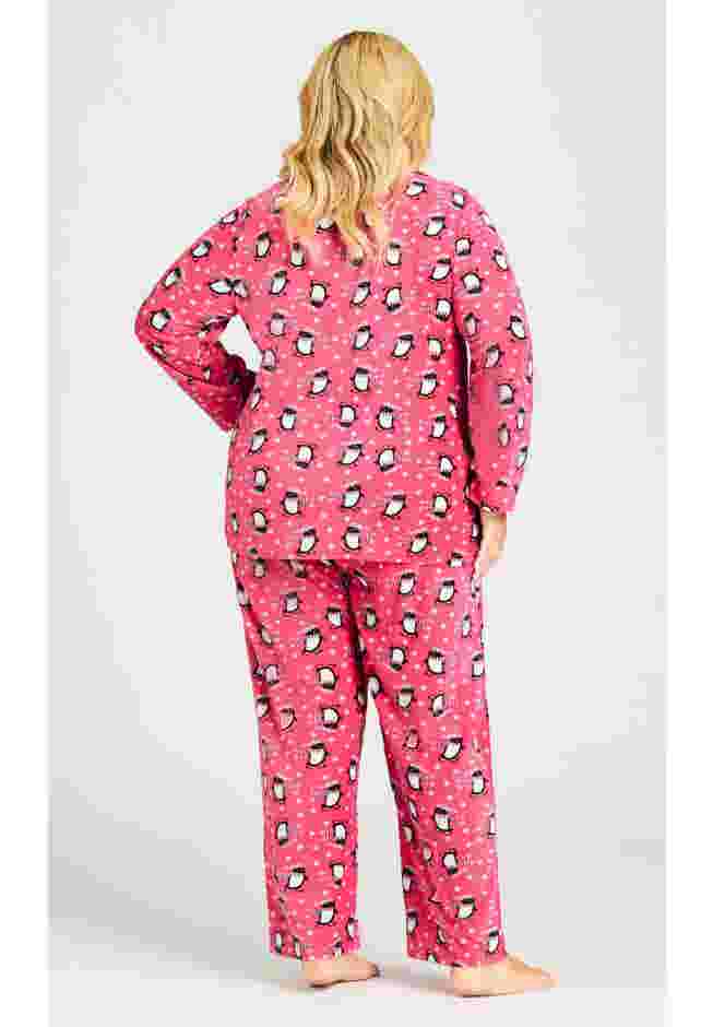 Penguin Button Fleece Sleep Top image number 4