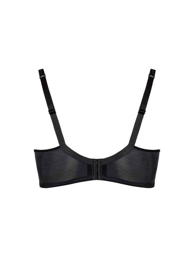 Lace Balconette Bra Contouring Floral Underwire Mesh Stretch Supportive image number 3