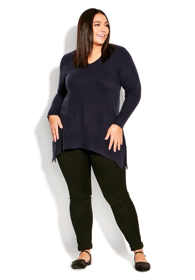Deep Valley V Neck Sweater image number null