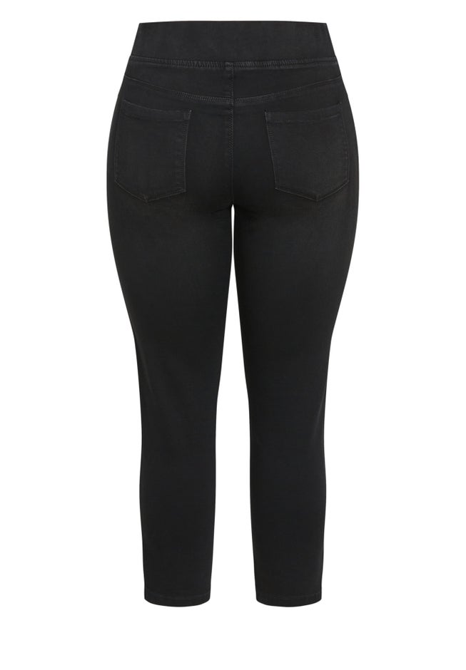 Butter Denim Pull-On High Rise Jean image number 4