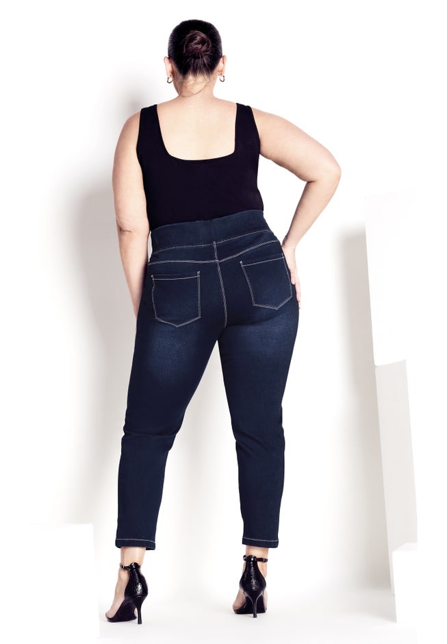 Butter Denim Pull-On High Rise Jean image number 1