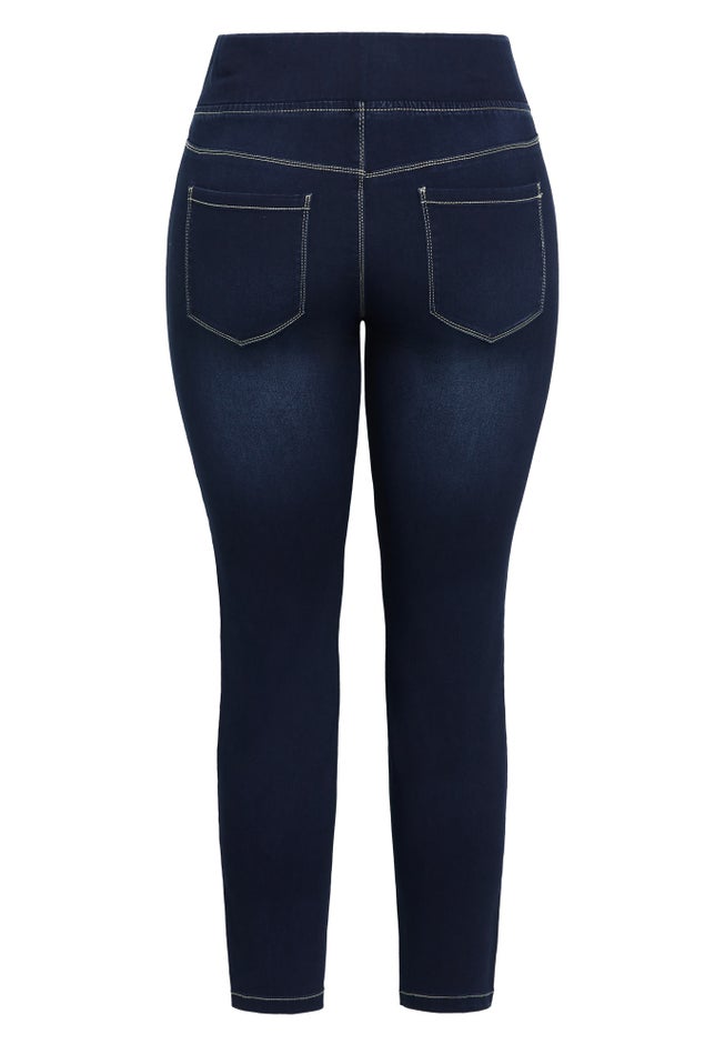 Butter Denim Pull-On High Rise Jean image number 5