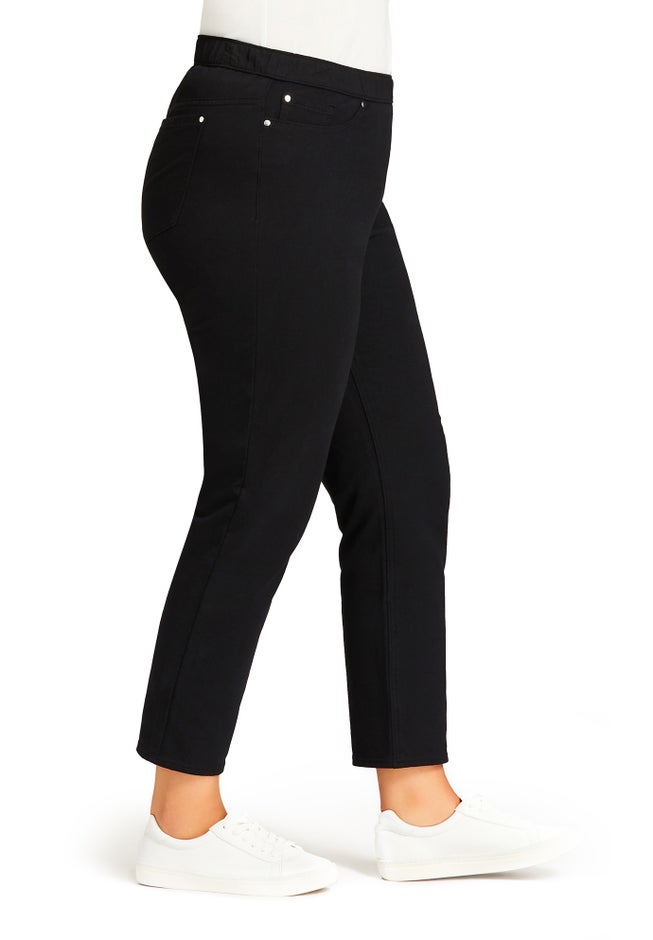 Tapered Knit Pull On Jean image number 2