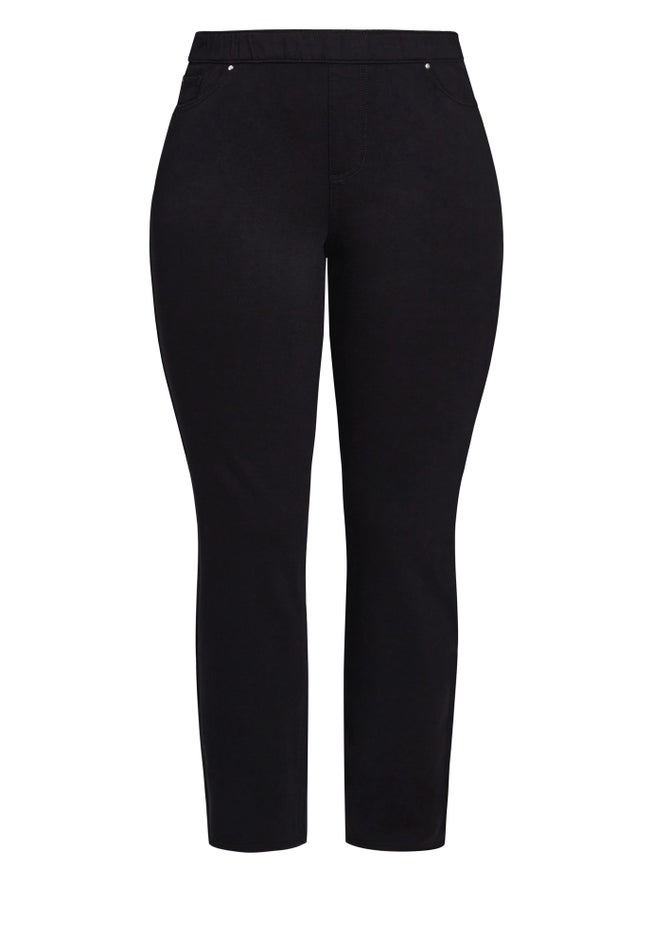 Tapered Knit Pull On Jean image number 3