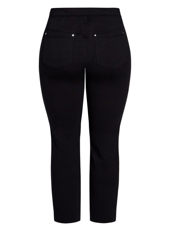 Tapered Knit Pull On Jean image number 4