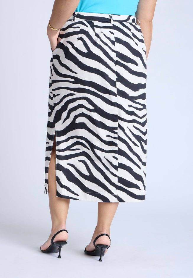 Printed Midi Skirt image number null