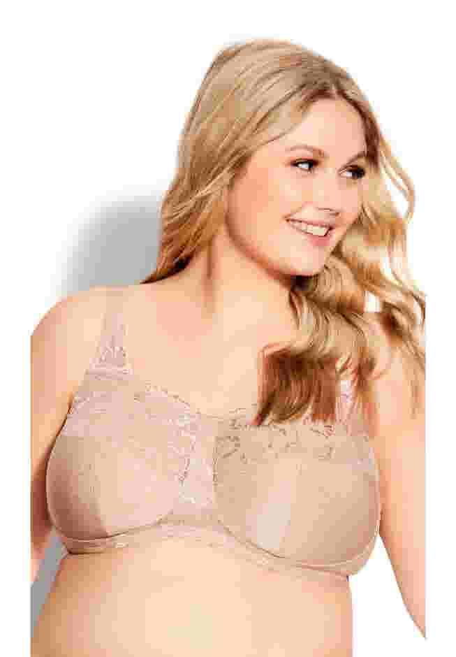 Lace Soft Cup Wire Free Bra image number 0
