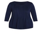 Milly Pleat Plain Top image number null