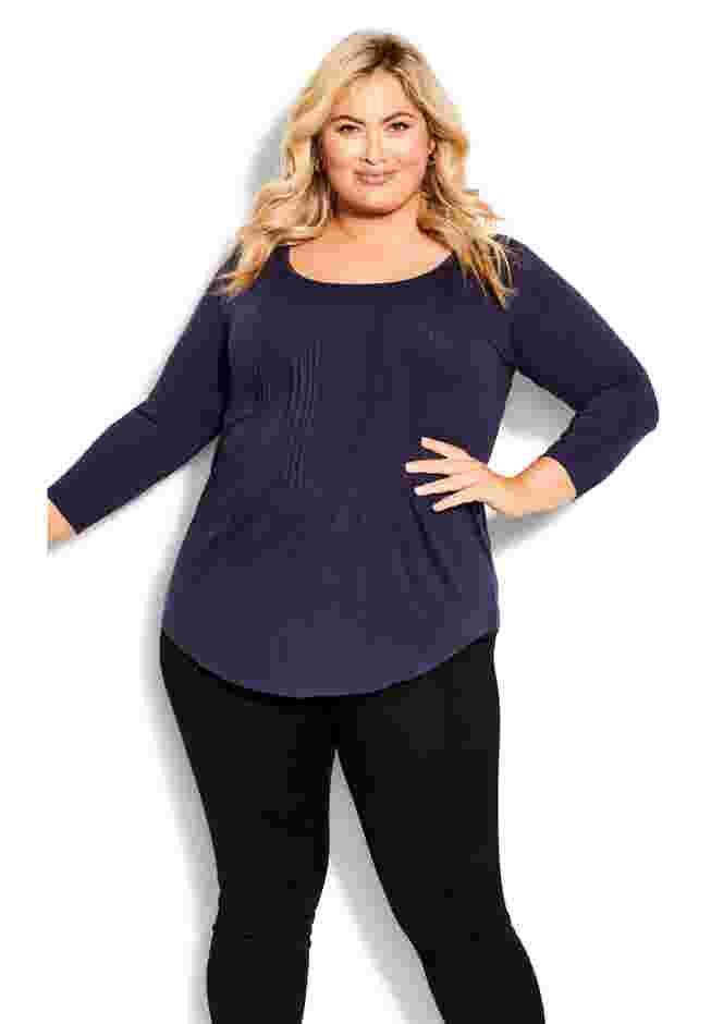 Milly Pleat Plain Top image number 3
