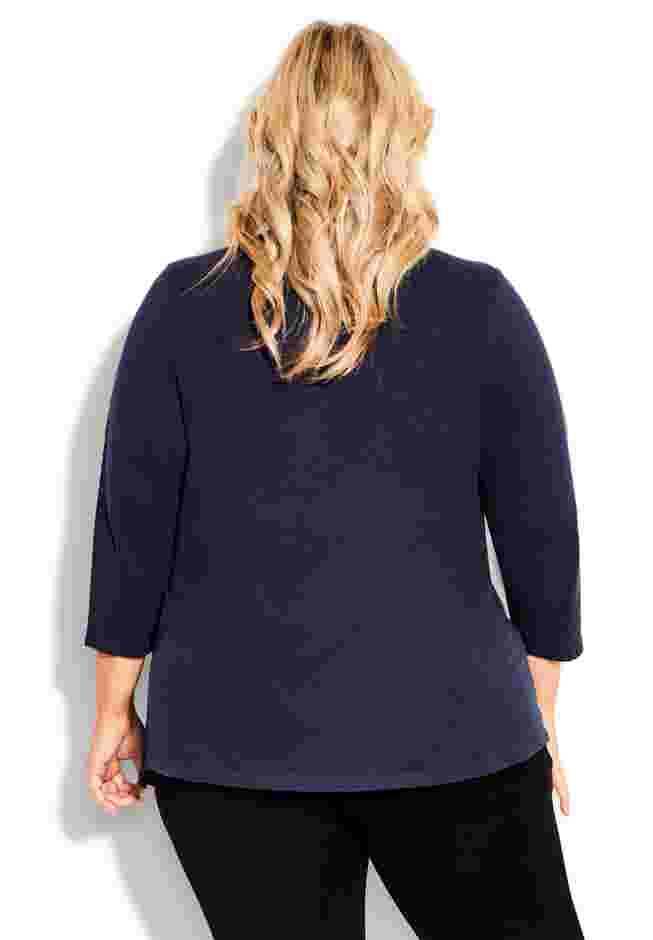 Notch Neck Plain Tee image number 1