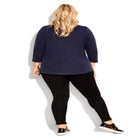 Notch Neck Plain Tee image number null