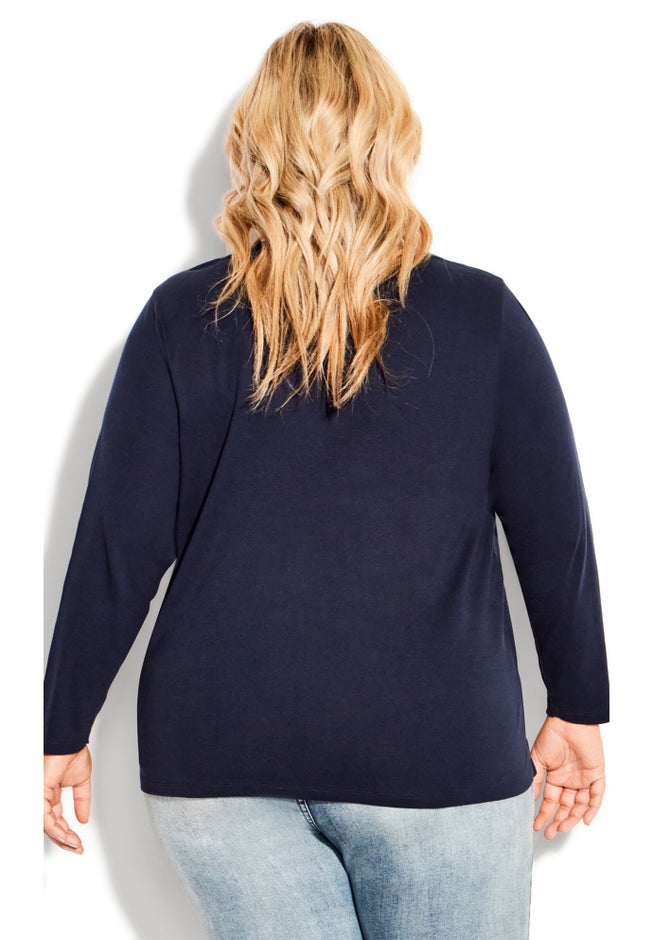 V-Neck Essential Long Sleeve Tee image number 1
