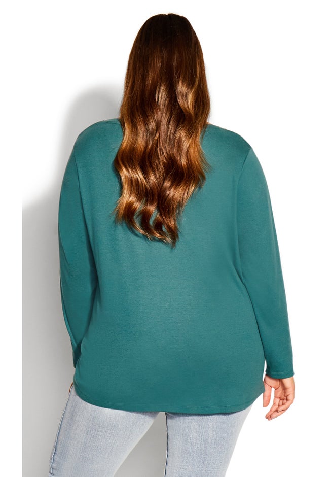 V-Neck Essential Long Sleeve Tee image number 1