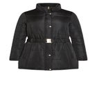 Belted Hood Puffer Coat image number null