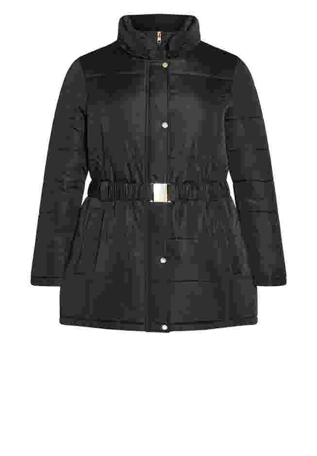 Belted Hood Puffer Coat image number 6