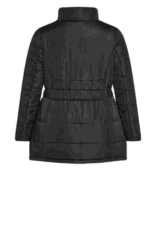Belted Hood Puffer Coat image number 7