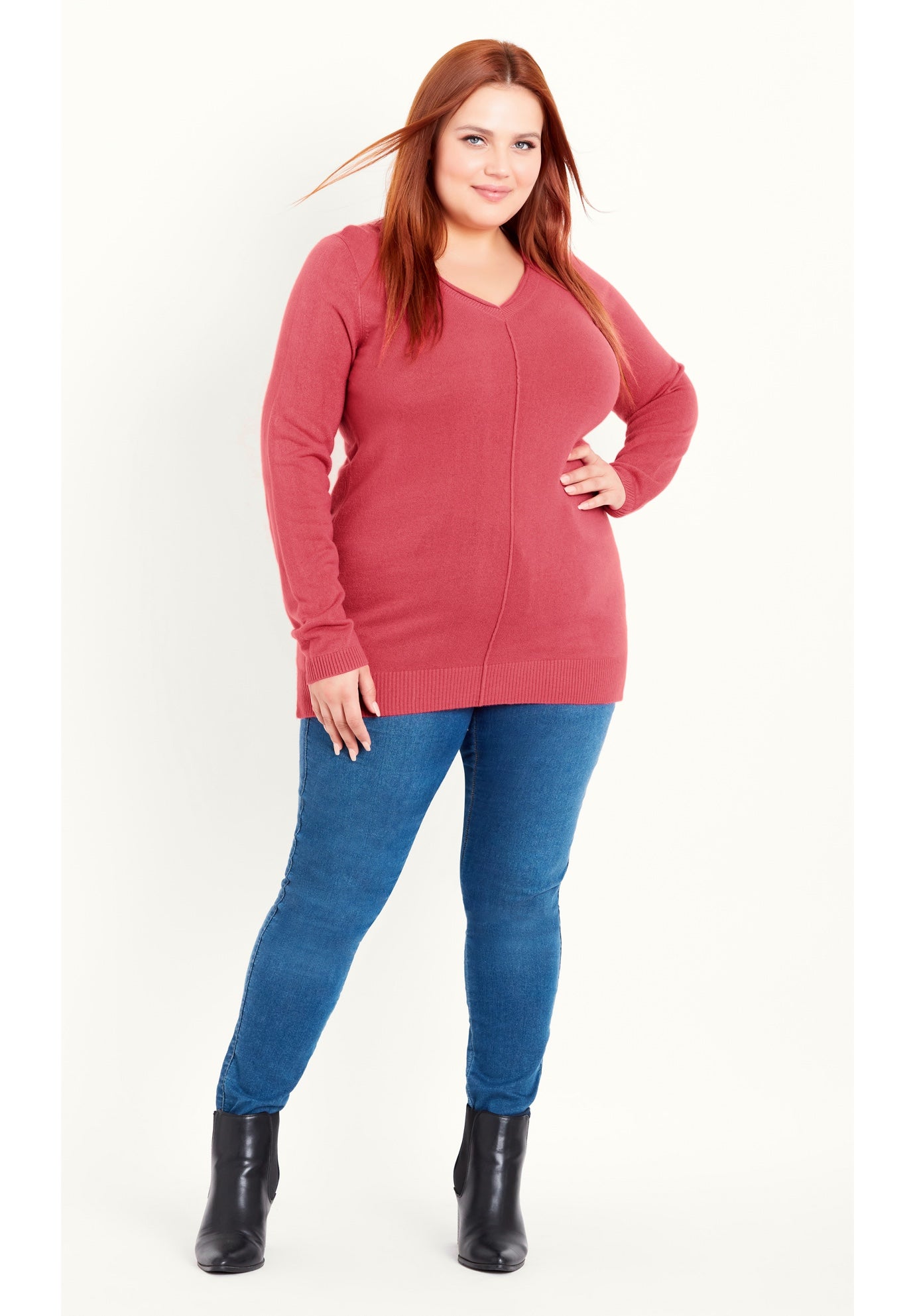 V Neck Sweater image number 2