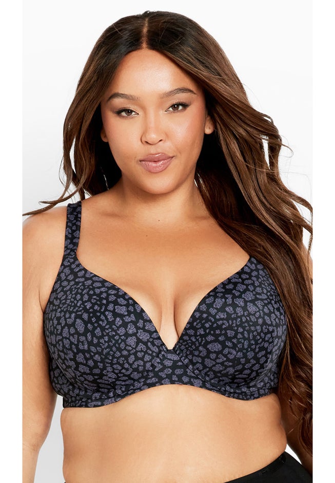 Fashion Plunge Print Bra image number null