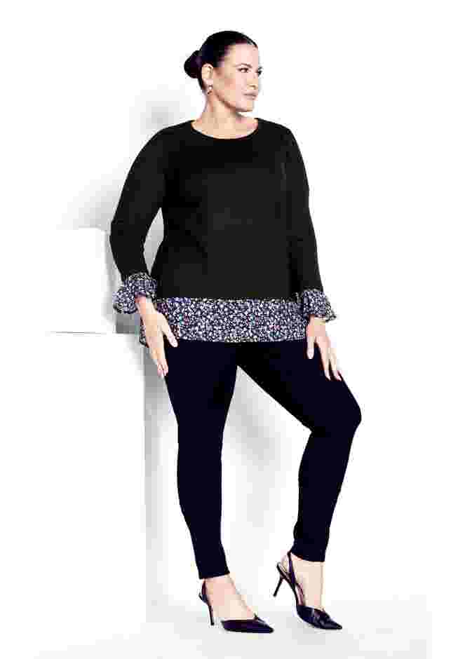 Hacci Chiffon Print Top image number 2