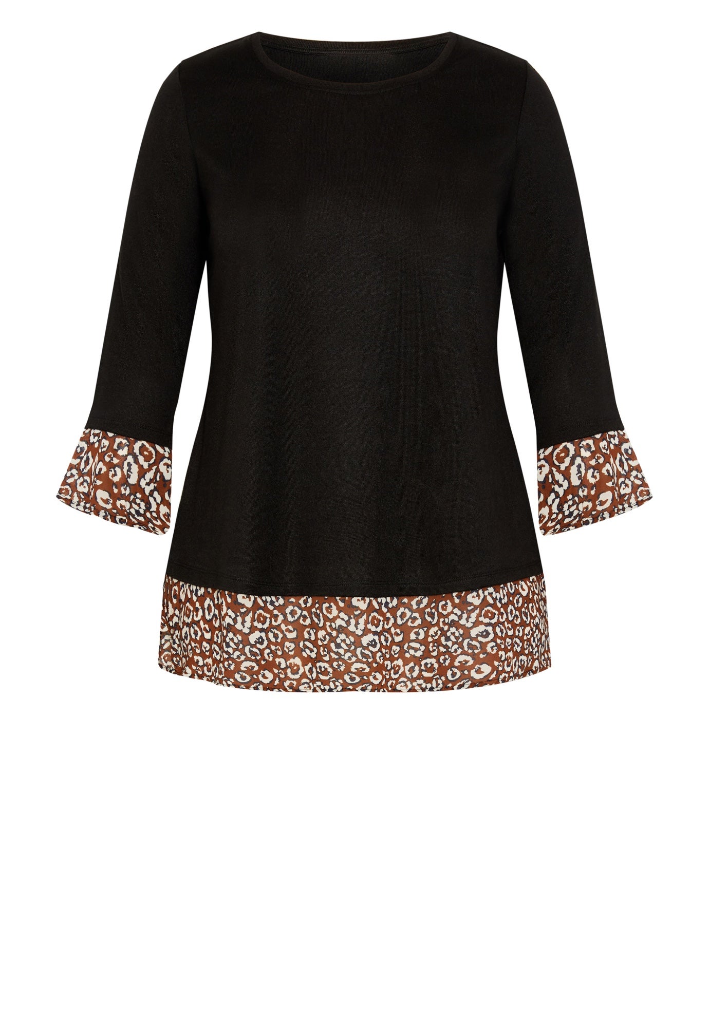 Hacci Chiffon Print Top image number 2