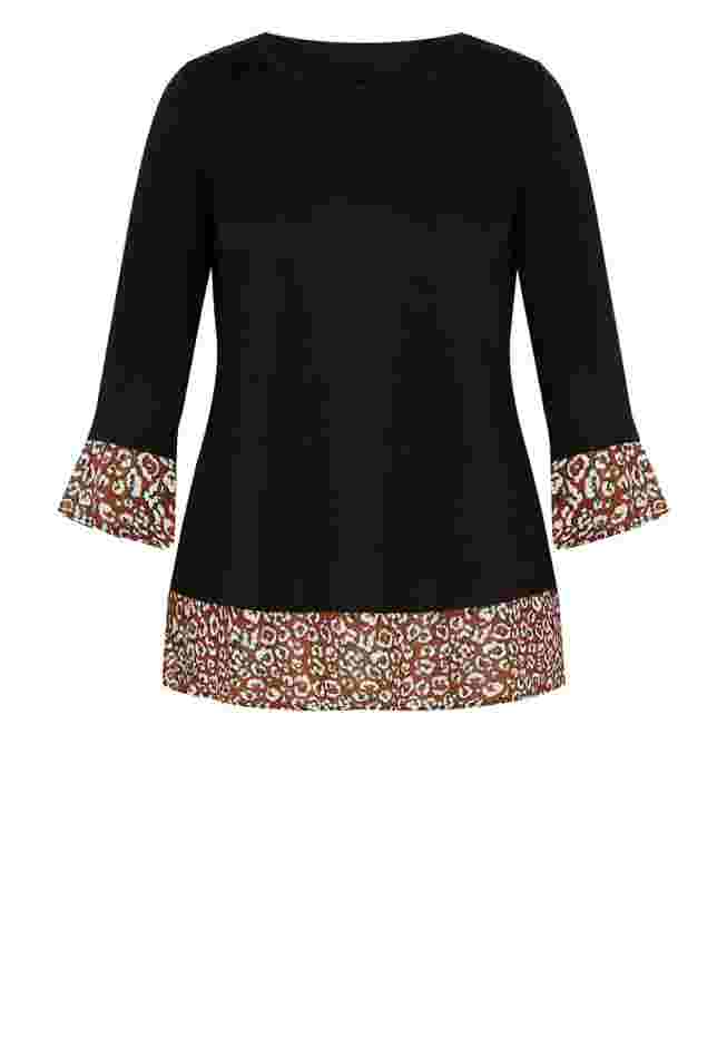 Hacci Chiffon Print Top image number 2