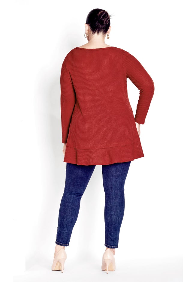 Waffle Ruffle Tunic image number 1