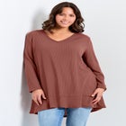Waffle Ruffle Tunic image number null