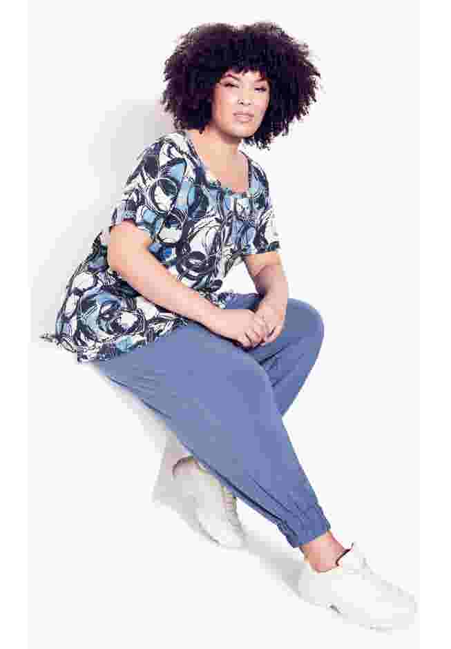 Mae Ruffle Print Top image number 0