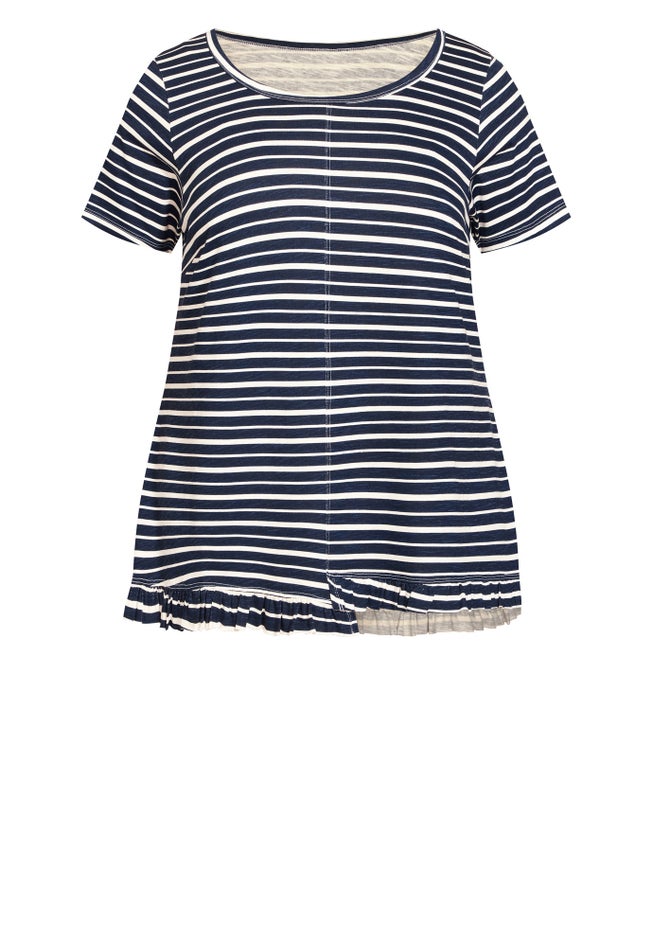 Mae Ruffle Stripe Top image number 2