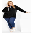 Frill Plain Hoodie image number null