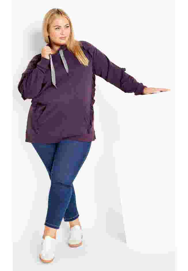 Frill Plain Hoodie image number 1