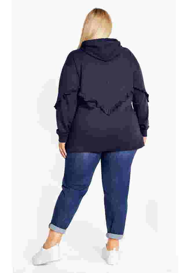 Frill Plain Hoodie image number 2