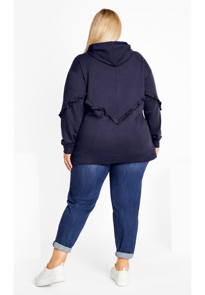 Frill Plain Hoodie image number 2
