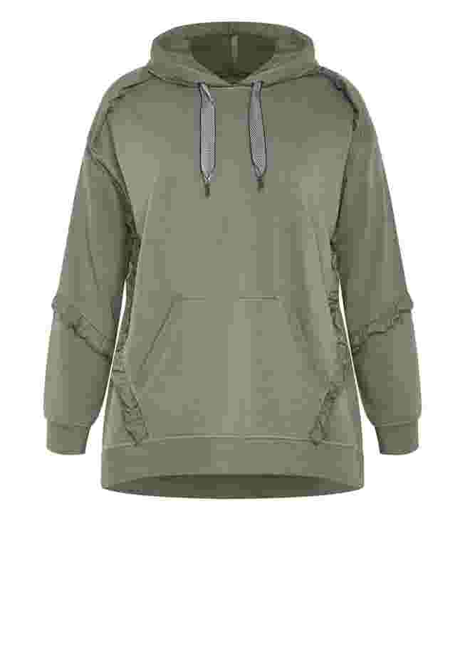 Frill Plain Hoodie image number 3