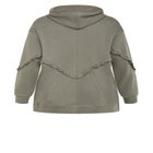 Frill Plain Hoodie image number null