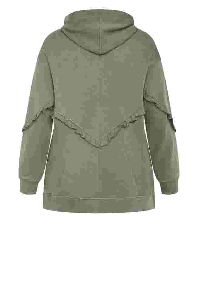 Frill Plain Hoodie image number 4