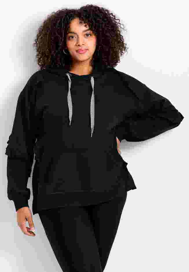 Frill Plain Hoodie image number 0