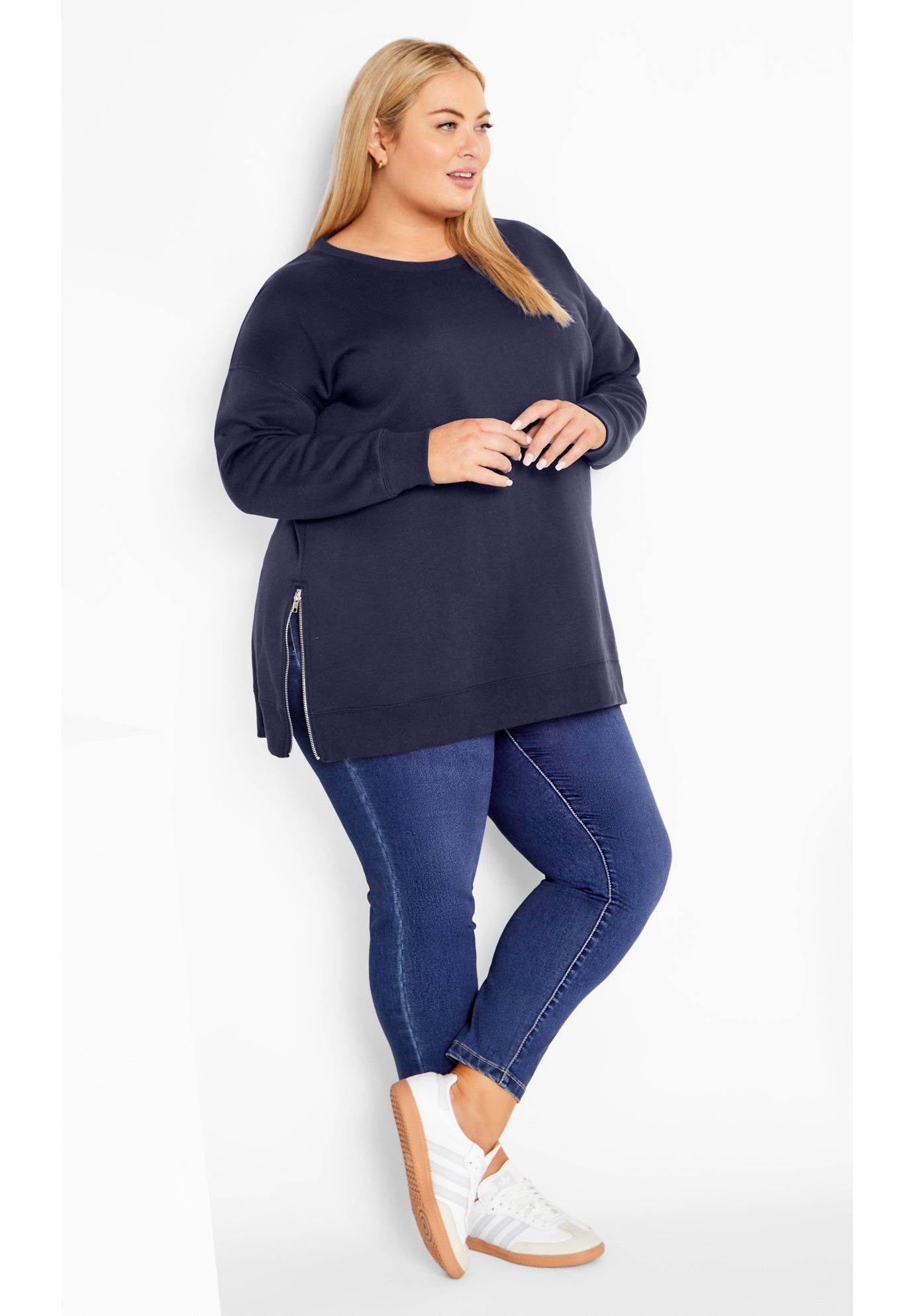 Jade Longline Zip Top image number 1