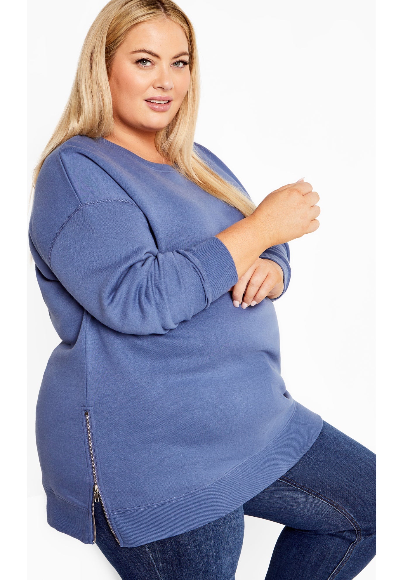 Jade Longline Zip Top image number 0