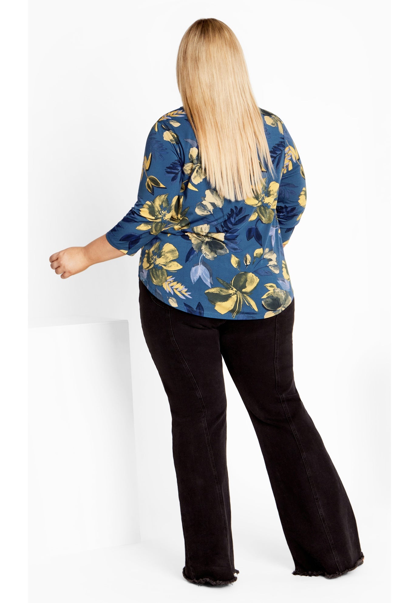 Top Fiona Zip Print image number 2