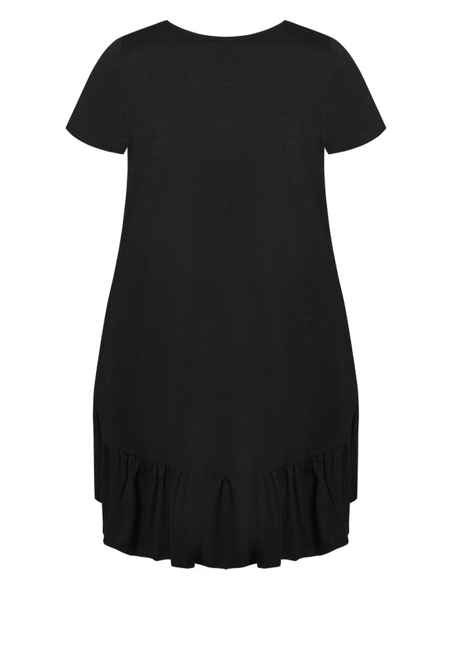 Ella Ruffle Plain Dress image number null