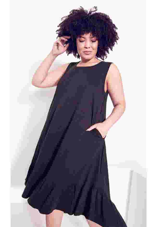Evie Ruffle Plain Dress image number 0