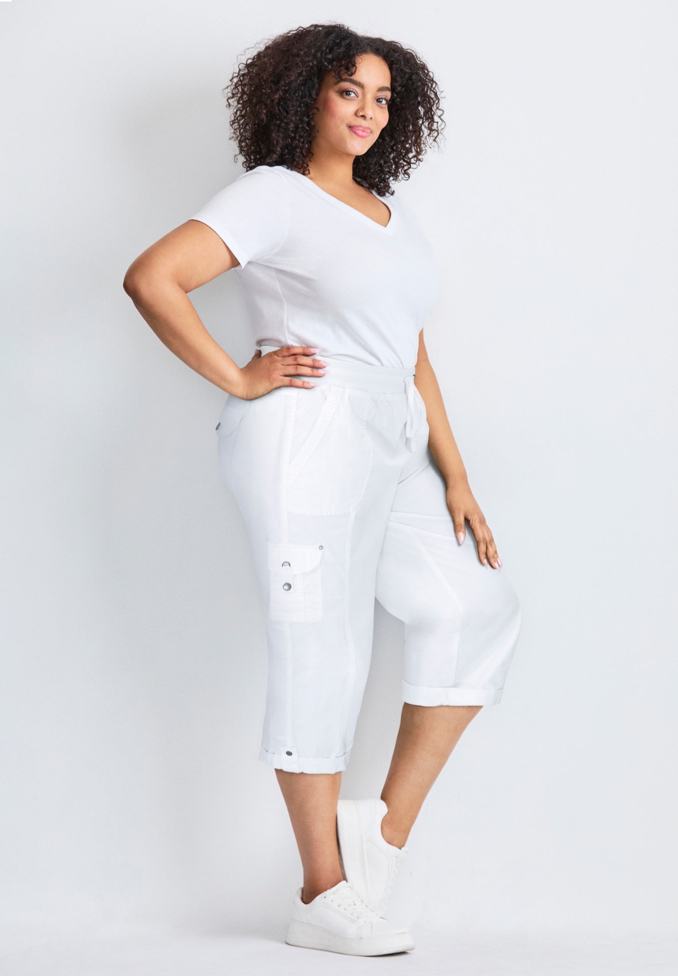 Cotton Roll Up Capri image number 2