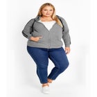 Side Stripe Zip Hoodie image number null