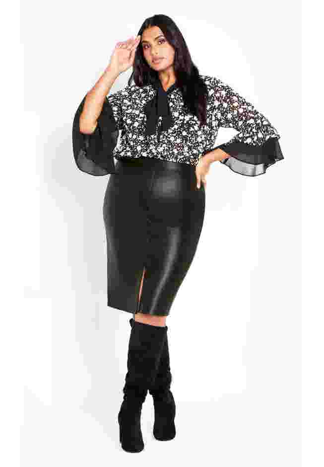 Valerie Vegan Leather Skirt image number 1