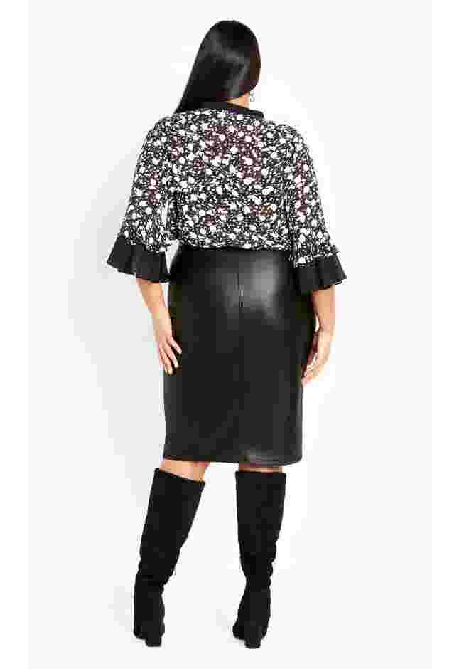 Valerie Vegan Leather Skirt image number 2