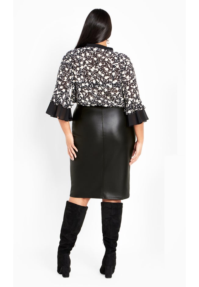 Valerie Vegan Leather Skirt image number 2