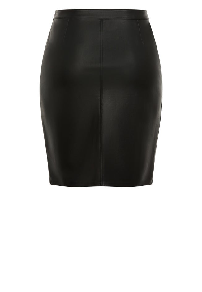 Valerie Vegan Leather Skirt image number 4