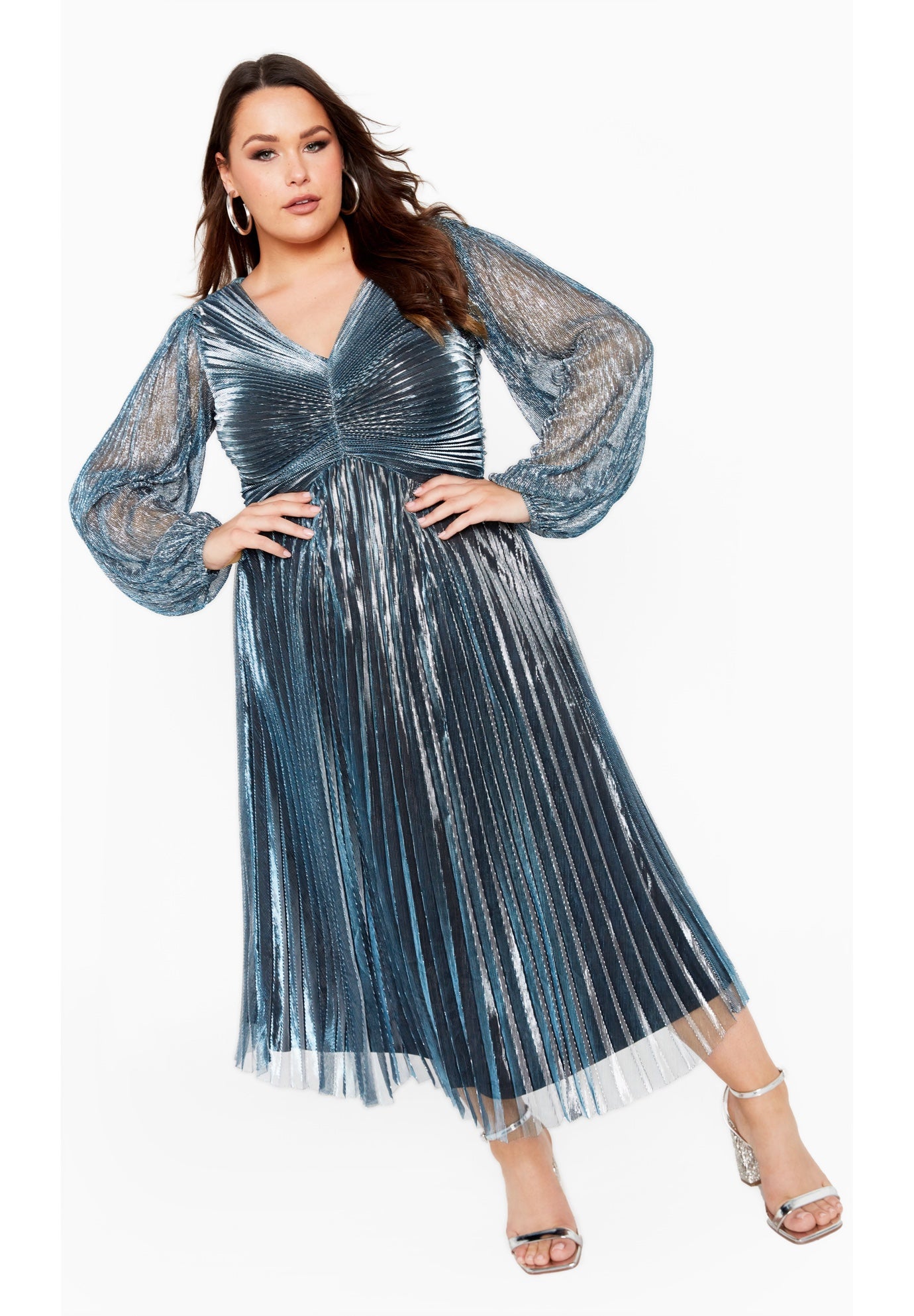 Pleated Plisse Dress image number 1